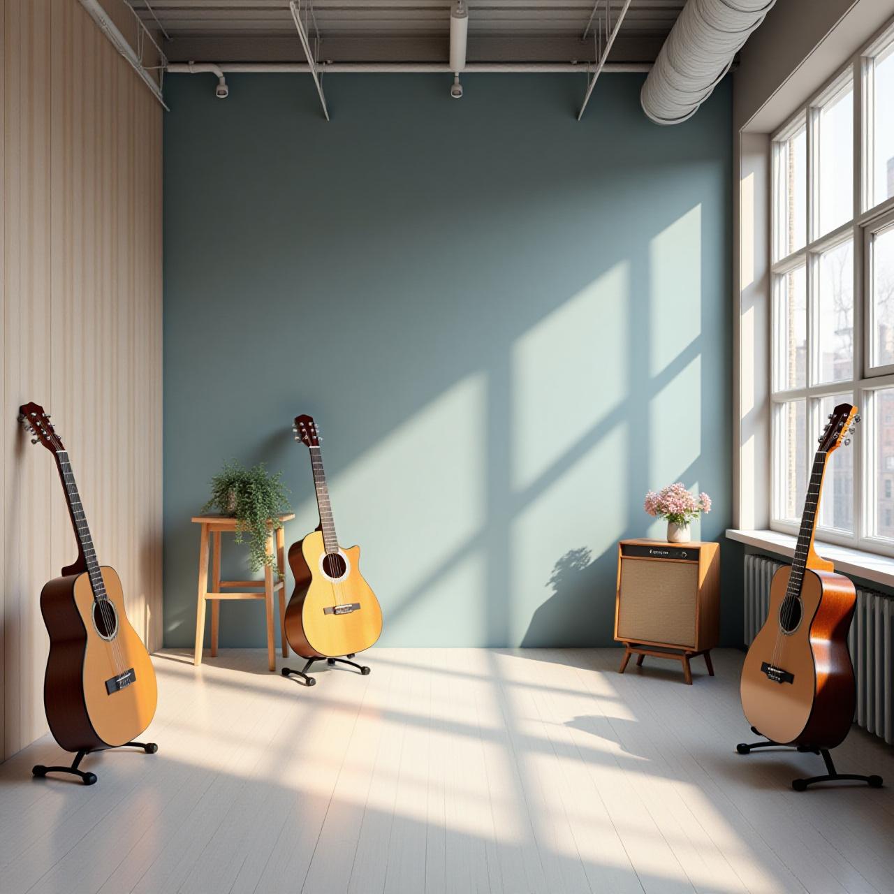 Bright and airy guitar studio at 175 Morgan Avenue